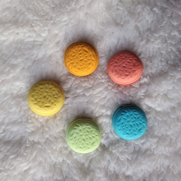 Brand New Boxed Set of 5 Rainbow Macaron-Shaped Erasers - Picture 3 of 6